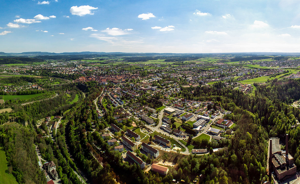 Blick von der Aussichtsplattform auf Rottweil