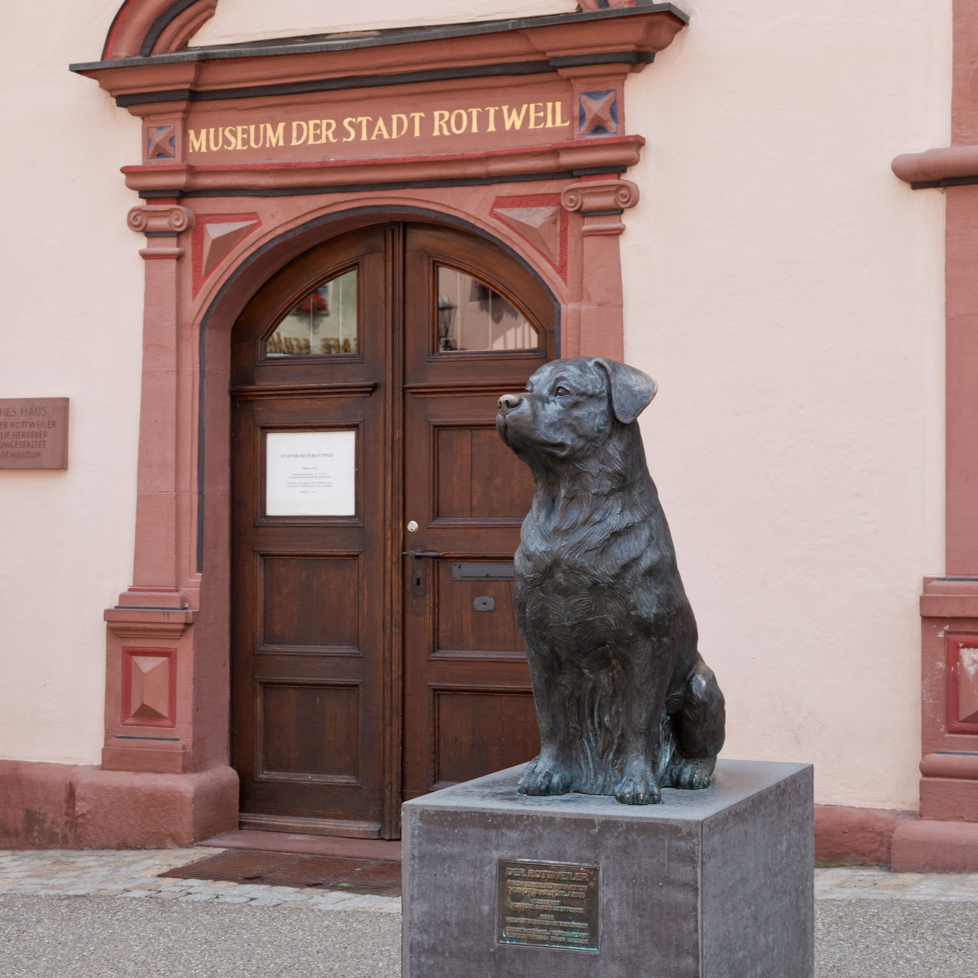 Der Rottweiler vor dem Stadtmuseum